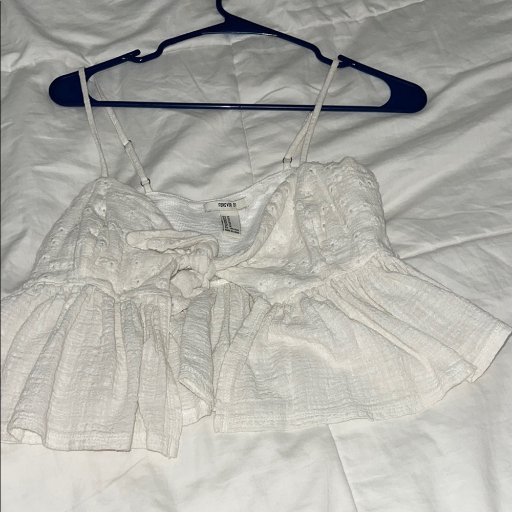 White Eyelet Women Top